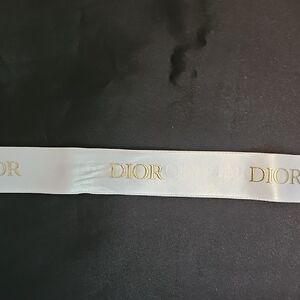 Dior White and Gold Ribbon Extremely Long